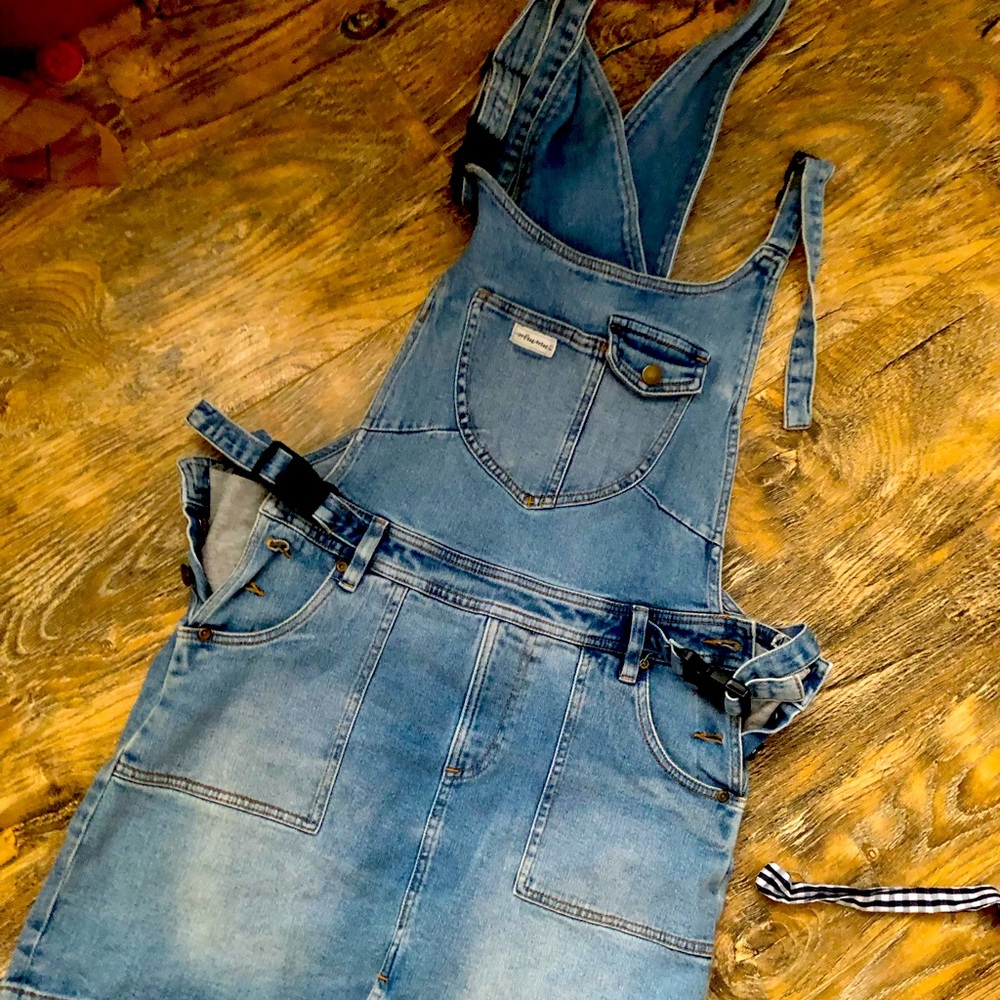 Mumsie baby wearing overall dress